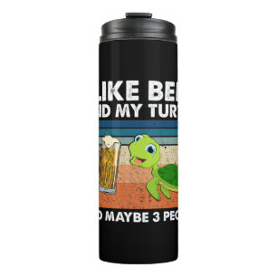 Biertrinker Ich mag Bier und meinen Schildkröten-G Thermosbecher