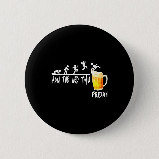 Biertrinkwoche Endlich Freitag Wochenende Bier Tri Button (Vorderseite)