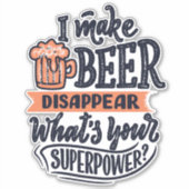 Biertypografie-Aufkleber Aufkleber (Vorderseite)