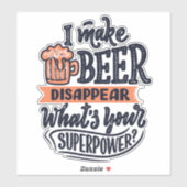 Biertypografie-Aufkleber Aufkleber (Blatt)