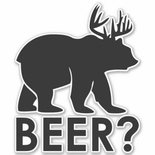 Biertypografie-Aufkleber Aufkleber (Vorderseite)