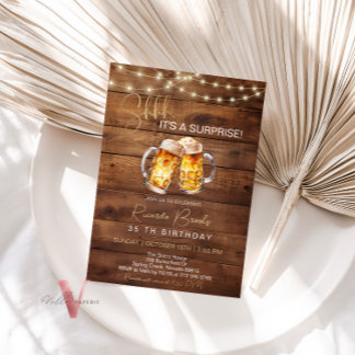Bierüberraschung Geburtstag 30 40 50 60. Einladung
