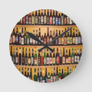 Bieruhr Runde Wanduhr