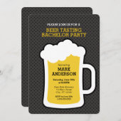 Bierverkostung Bachelor Party Einladung (Vorne/Hinten)