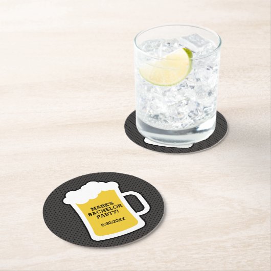 Bierverkostung Bachelor Party Gefallen Runder Pappuntersetzer (Vor Ort)