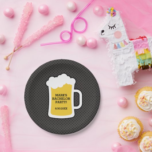 Bierverkostung Bachelor Party Pappteller (Party)