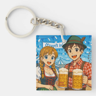 Bierverkostung beim Oktoberfest in München Schlüsselanhänger
