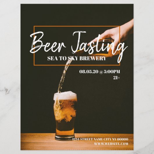 Bierverkostung Brauerei Flyer Poster (Vorne)