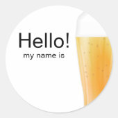 Bierverkostung oder handwerkliche Brauerei hello Runder Aufkleber (Vorderseite)