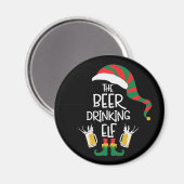 Bierweihnachtself Funny Typografy Holiday Magnet (Vorderseite/Rückseite)