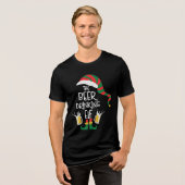 Bierweihnachtself Funny Typografy Holiday Tri-Blend Shirt (Vorderseite voll)