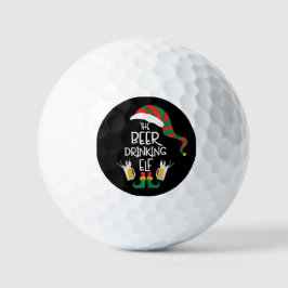 Bierweihnachtself Funny Typografy Personalisiert Golfball