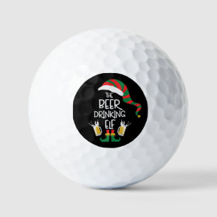 Bierweihnachtself Funny Typografy Personalisiert Golfball