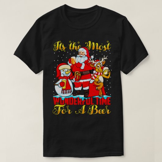 Bierweihnachtsfest frohe Beermas das schönste T-Shirt (Design vorne)