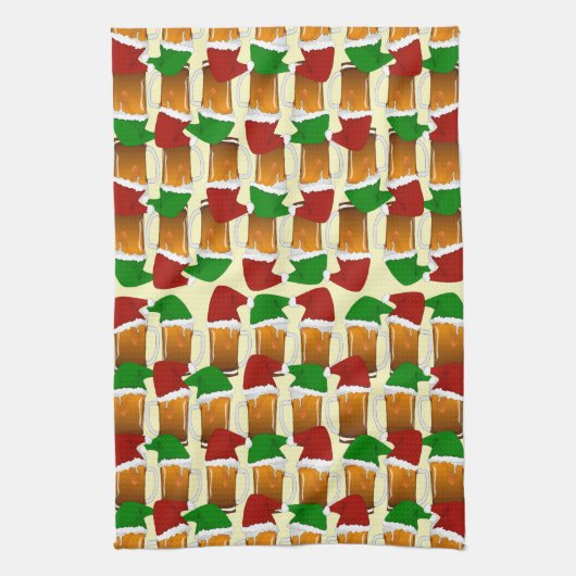 Bierweihnachtsfest Geschirrtuch (Vertikal)