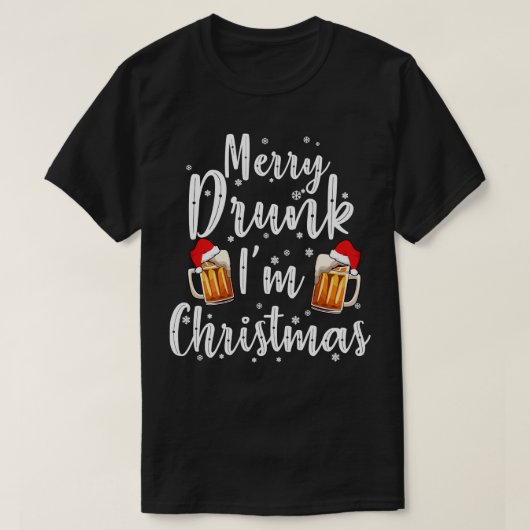 Bierweihnachtsfest Merry Beermas T-Shirt (Design vorne)