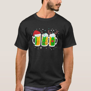 Bierweihnachtsfest Tasse Santa Reindeer Reinbeer X T-Shirt