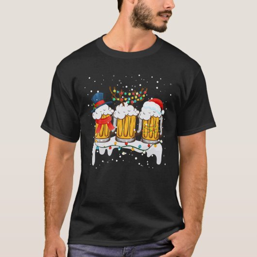 Bierweihnachtsgebäck Tasse Santa Reinbeer Weihnach T-Shirt (Vorderseite)