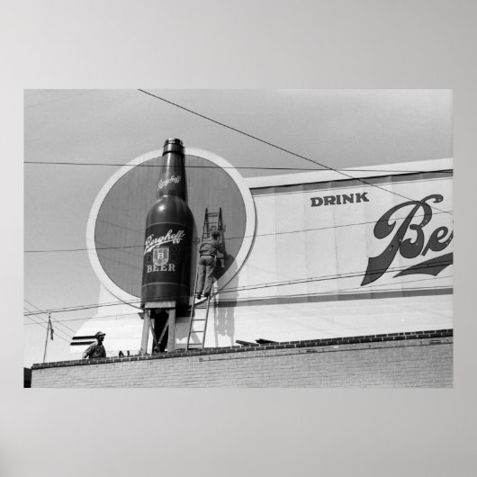 Bierwerbung, Reklametafeln, 1940 Poster (Vorne)