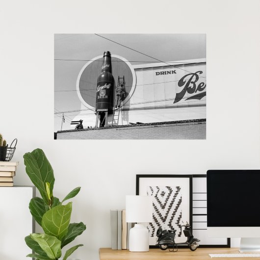 Bierwerbung, Reklametafeln, 1940 Poster (Heimbüro)
