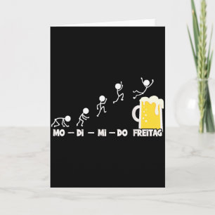 Bierwoche Montag Freitag Wochenende Lustiger Bier Karte