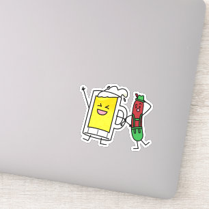 Bierwurst Oktoberfest Oktoberfest Lederhosen Aufkleber