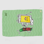 Bierwurst Oktoberfest Oktoberfest Lederhosen Golfhandtuch (Horizontal)