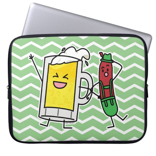 Bierwurst Oktoberfest Oktoberfest Lederhosen Laptopschutzhülle (Vorderseite)