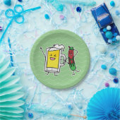 Bierwurst Oktoberfest Oktoberfest Lederhosen Pappteller (Party)