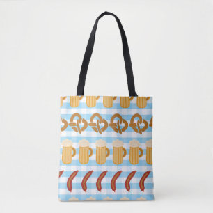 Bierwürste von Pretzels in nahtloser Vintager Form Tasche