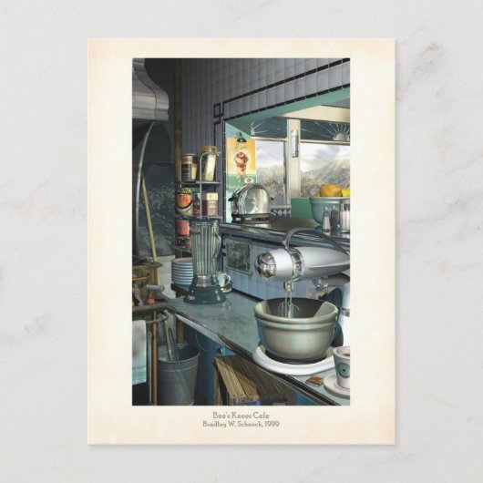 Bies Knees Café Postcard Postkarte (Vorderseite)