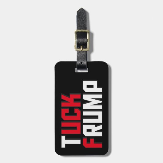 Biesen-Vogelscheuchen-lustiger Antidonald Gepäckanhänger (Vorderseite vertikal)