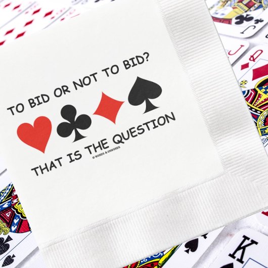 Bieten oder nicht bieten? Das ist die Fragebrücke Serviette