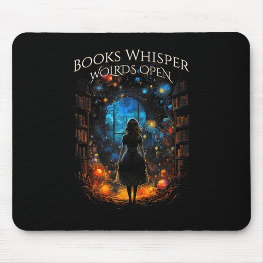 Bieten Sie Angebotsbücher an, um zu flüstern, Welt Mousepad (Vorne)