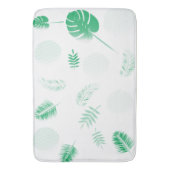 Bieten Sie grüne Blätter auf Weiß an Badematte (Vorderseite Vertikal)