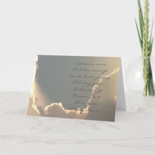 Bieten Sie Ihr Beileid an. Karte (Vorderseite)