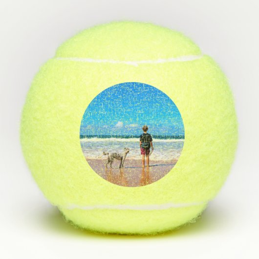 Bieten Sie Ihren Foto Tennisball Personalisiert an Tennisbälle (Vorderseite)