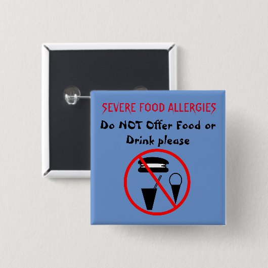 Bieten Sie keinen Lebensmittel- oder Getränkeknopf Button (Vorne & Hinten)