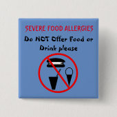 Bieten Sie keinen Lebensmittel- oder Getränkeknopf Button (Vorderseite)