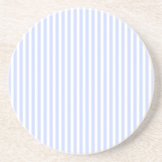 Bieter Baby Blue Pale Sky Blue und White Strip Untersetzer (Vorne)