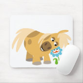 Bieter Cartoon Pony und Blume Mousepad (Mit Mouse)