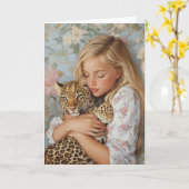 Bieter Embrace mit Leopard Karte (Gelbe Blume)