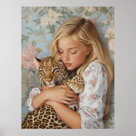 Bieter Embrace mit Leopard Poster