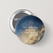 Bietet an Arc Zitat mit Wolken aus blauem Himmel Button (Vorne & Hinten)
