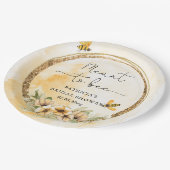 Bietet Honigbienen-Brautparty Pappteller (Schrägansicht)