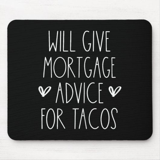Bietet Hypothekenberatung für Tacos Funny Cinco de Mousepad (Vorne)