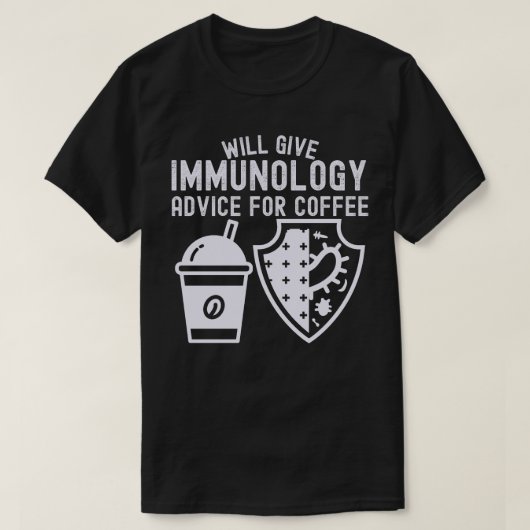 Bietet Immunologieberatung für Kaffee T-Shirt (Design vorne)