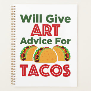 Bietet Kunstberatung für Tacos Artist Teacher Planer