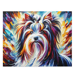 Biewer Terrier: Acryl Dreifarben Biewer Yorkie Puzzle