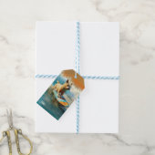 Biewer Terrier Beach Surfmalerei Geschenkanhänger (Mit Garn)